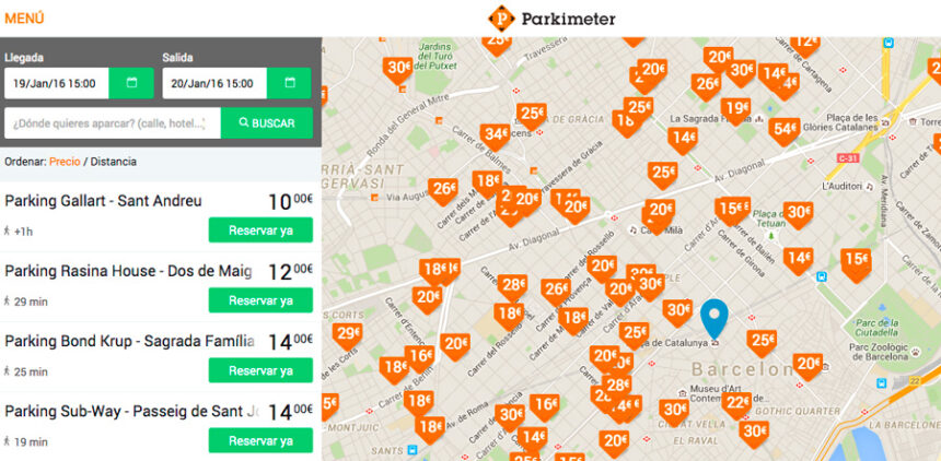 Parkimeter cierra 2016 con 400 parkings asociados a su red