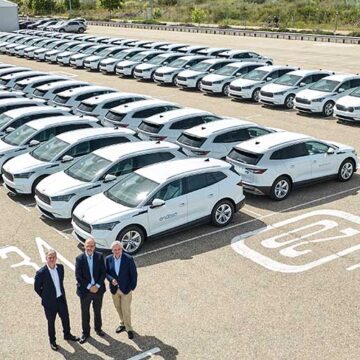 Škoda entrega su mayor flota eléctrica en España a Endesa