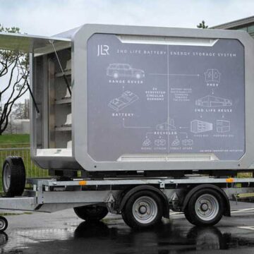 Baterías del Range Rover PHEV para alimentar un sistema de energía portátil
