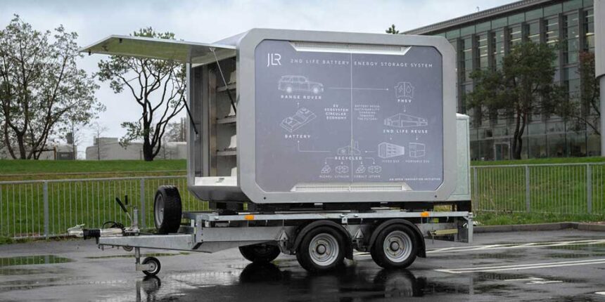 Baterías del Range Rover PHEV para alimentar un sistema de energía portátil