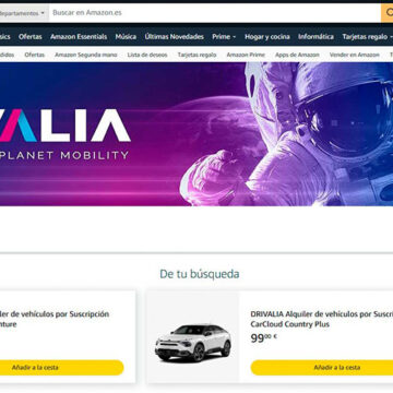 Drivalia lanza en Amazon su servicio de suscripción