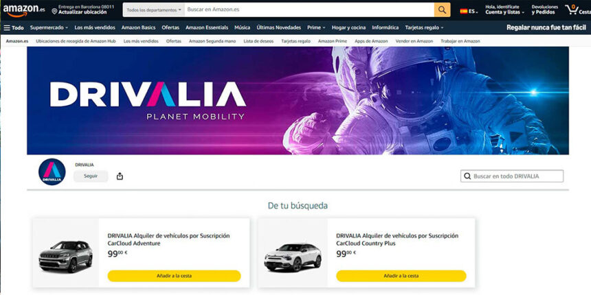Drivalia lanza en Amazon su servicio de suscripción